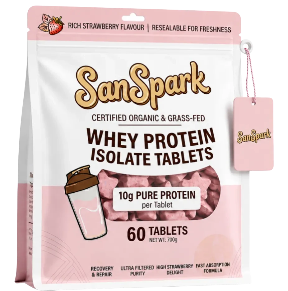 SANSPARK Strawberry whey protein tablets